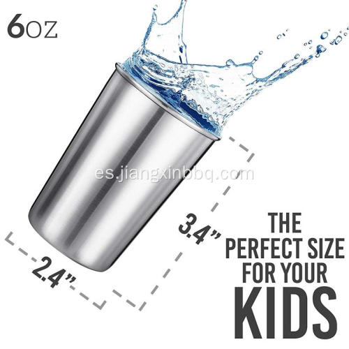 Tazas de acero inoxidable de 6 oz